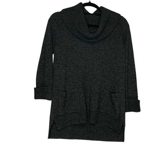 Cynthia Rowley grey wool blend cowl neck tunic sweater.‎ Size M - Picture 1 of 7